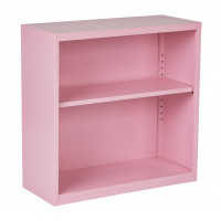 OSP Home Furnishings HPBC261 Metal Bookcase in Pink Finish
